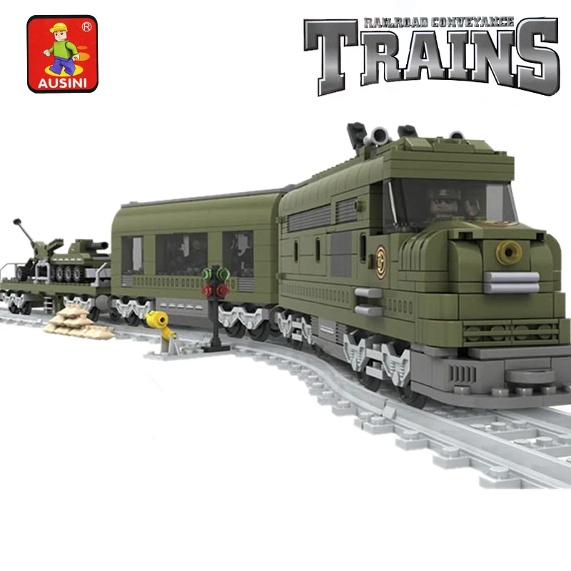 25003 764 pièces Train chemin de fer moteur constructeur Kit de construction blocs compatibles LEGO briques jouets pour garçons filles enfants modélisation