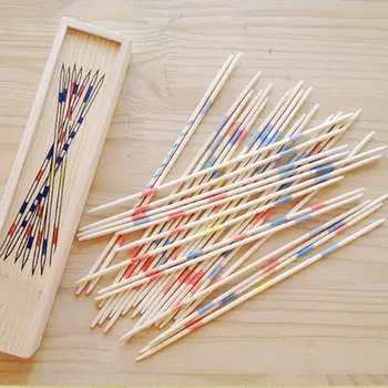 

1Set Baby Children Educational Wooden Traditional Pick Up Sticks With Box Game Kids Gifts Smooth Wooden Mikado Sticks