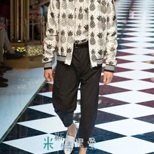 27-44 Новинка Мужская одежда стилист волос Подиум Британская мода повседневные шаровары брюки плюс размер певица костюмы