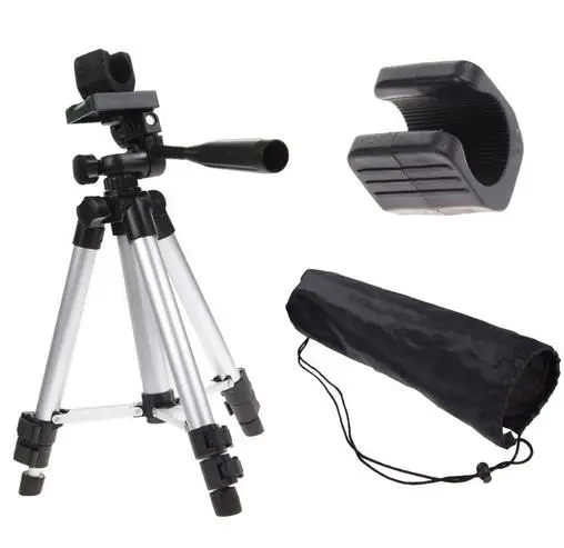 Professional Camera Camcorder Tripod Stand Holder With Fishlight Holder With Nylon Carry Bag