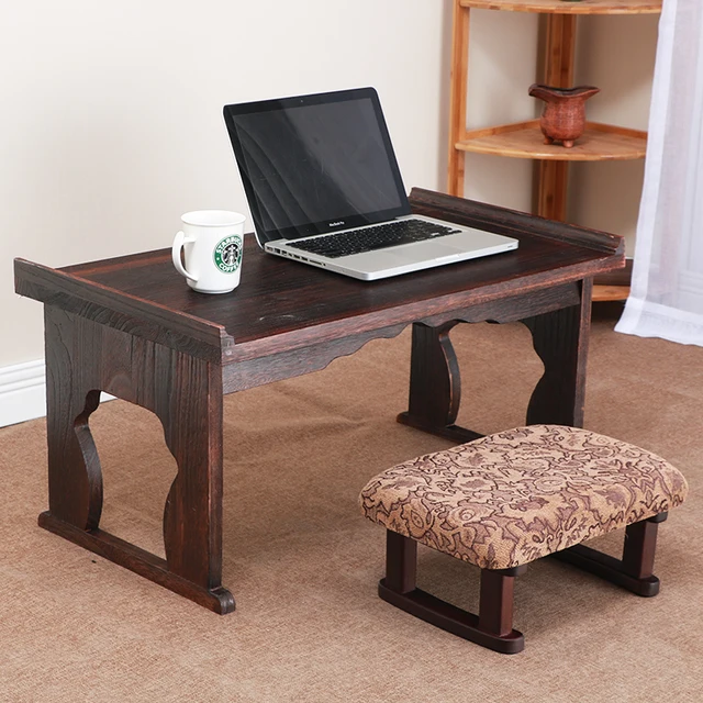 Asian Antique Furniture Japanese Floor Table Folding Leg Rectangle Asian Antique Furniture Japanese Floor Table Folding Leg Rectangle 80x45cm Living Room Wooden Laptop Desk Coffee Table Folding - Asian Antique Furniture Japanese Floor Table Folding Leg Rectangle