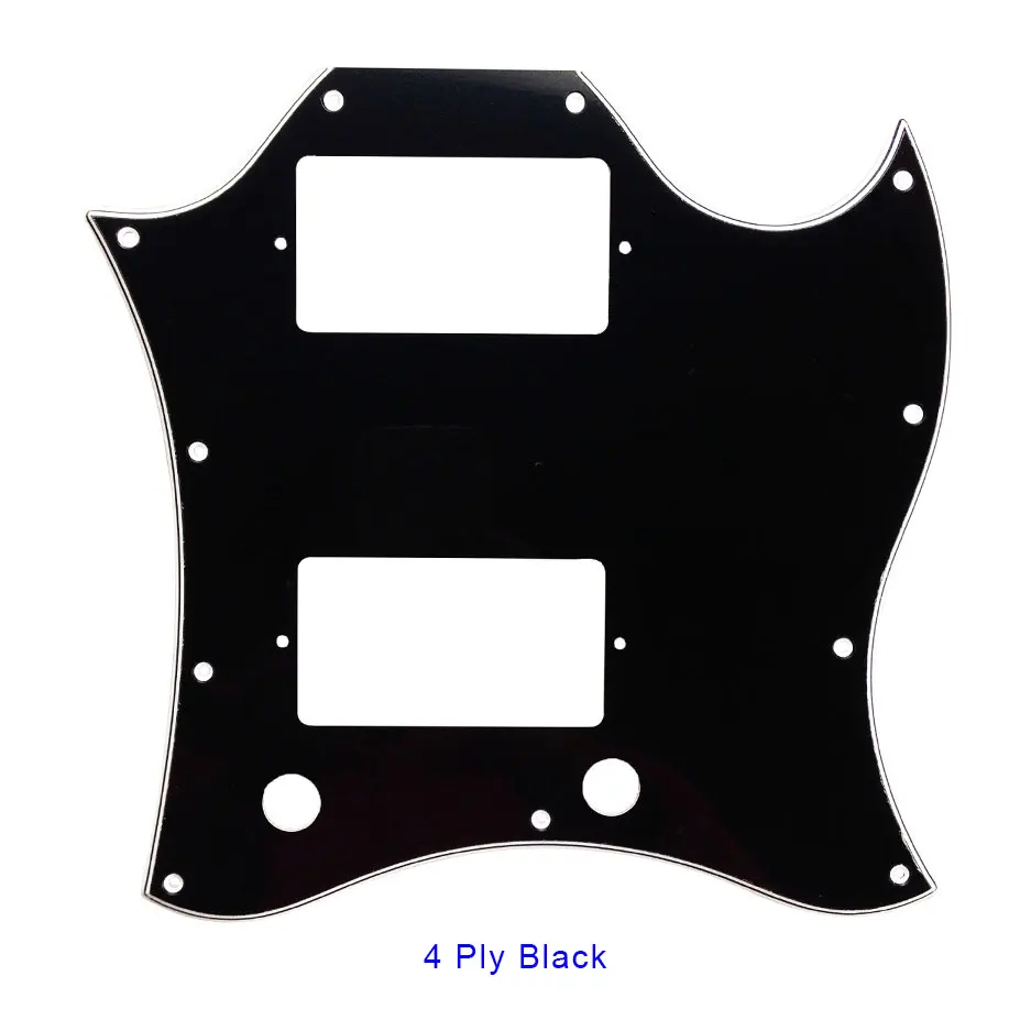 Pleroo гитарные Запчасти-для Gib standard SG Full Face Гитара Pickguard Route PAF Humbuckers Scratch Plate - Цвет: 4Ply black