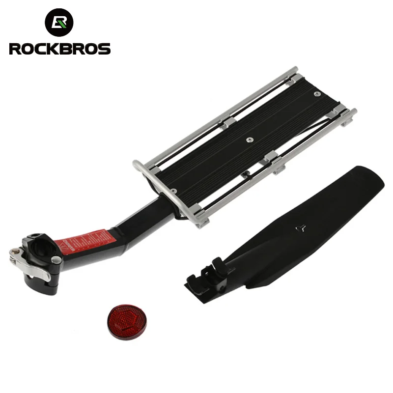 

ROCKBROS Mountain Bike Carrier Cargo Bicycle Rear Rack Shelf Bicycle Luggage Cycling Seatpost Mount Quick Release with Fender