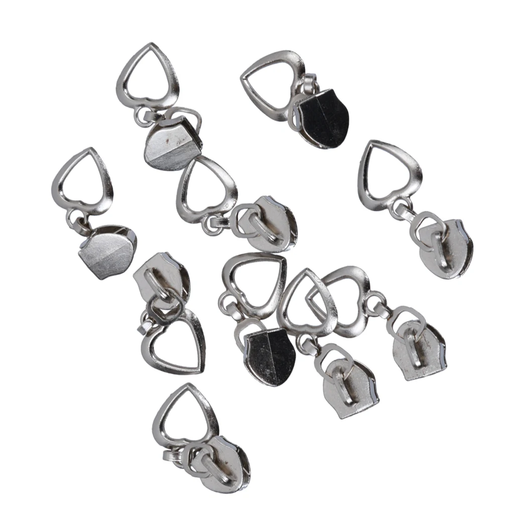 10 Pieces Multi Metal Zip Puller Sliders Head Zipper Repair Kit Replacement 3 Types Optional | Дом и сад