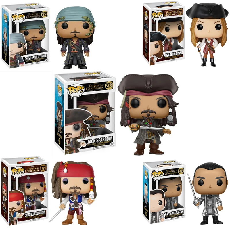 

FUNKO POP Pirates of The Caribbean JACK Movie Figure Anime Model Pvc Collection Toys for Children Gift