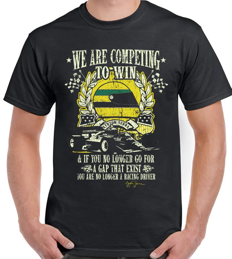 

Ayrton Senna Quote - Mens T-Shirt Quality T Shirts Men Printing Short Sleeve O Neck T Shirt Five Colors