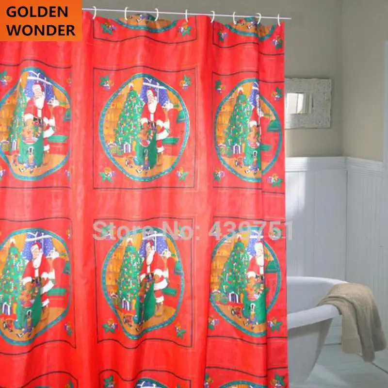 Buy New Arrival Cheap Christmas Shower Curtains Shower
