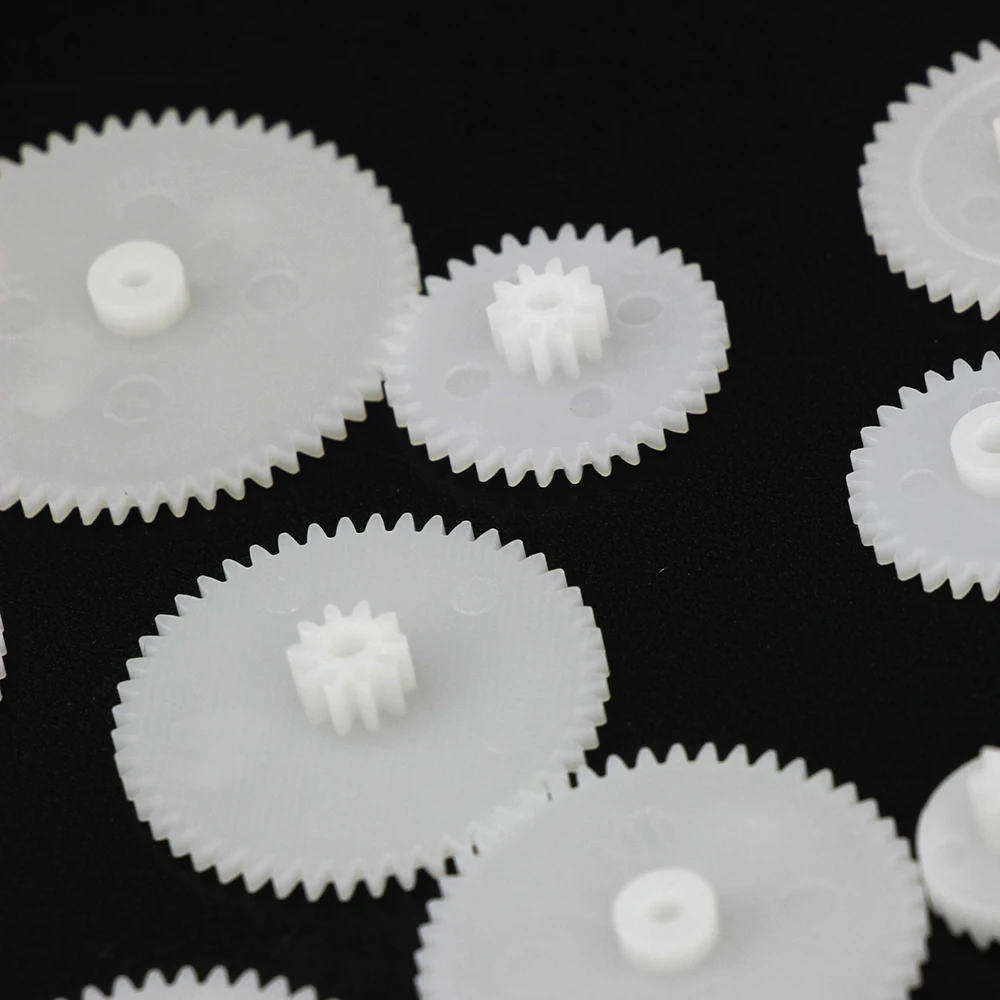 75 unids/lote engranaje plástico polea Correa gusano engranaje simple y doble engranaje 8-56 dientes para kit de bricolaje para coche de juguete 75 unids/lote engranaje plástico polea Correa gusano engranaje simple y doble engranaje 8-56 dientes para kit de bricolaje para coche de juguete