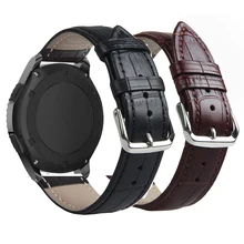 Кожаный ремешок для samsung galaxy watch 42 мм 46 мм gear sport S2 S3 Classic Frontier Band 20 22 мм huami amazfit Bip huawei gt 2