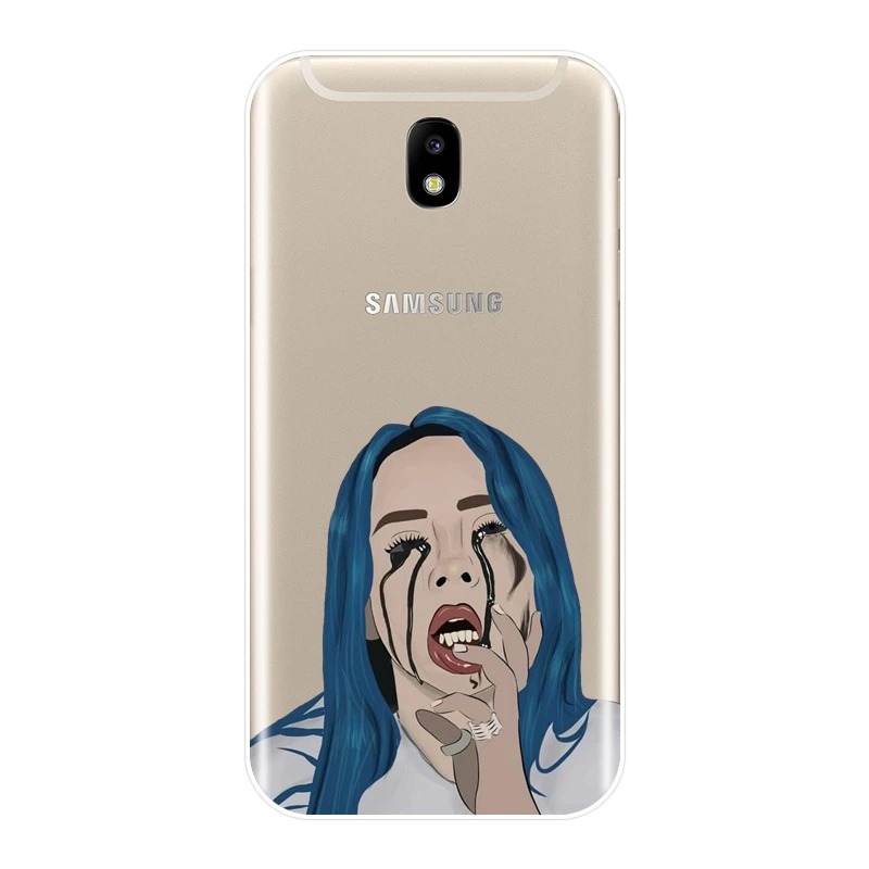 Billie Eilish задняя крышка для Samsung Galaxy J4 J6 J8 плюс J2 J5 J7 Prime J3 J5 J7 Мягкий силиконовый чехол для телефона - Цвет: No.2