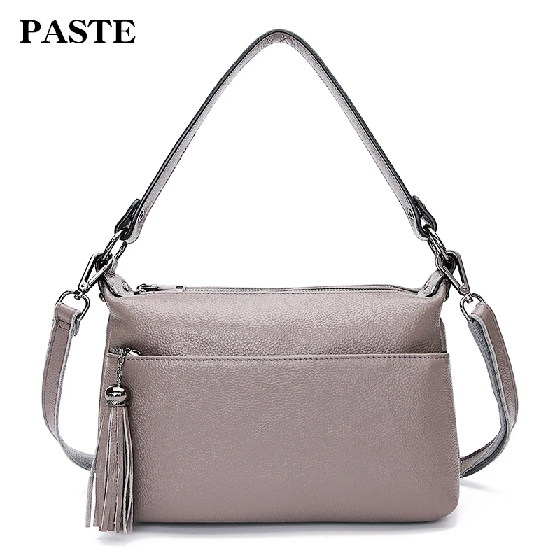 

PASTE Female First layer cowhid Totes Women Shoulder bag Leather Messenger Bags fashion Satchel bag Handbags Crossbody bags