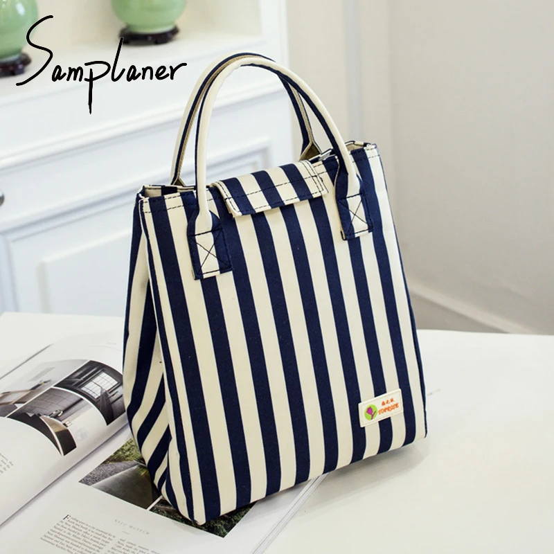 

Samplaner Oxford Luxury Lunch Bag For Women Kids Men Cooler Lunch Box Bags Handbag Waterproof Thermal Food Fruit Bags Package
