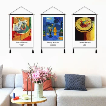 

Apples Fruit The Pinapple Henry Matisse Fauvism Hanging Cloth Cotton Line Painting Poster Home Decor Wall Hanging Tapestry Gift