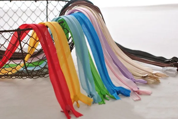 

3# 40cm invisible zipper patchwork accessories Cushion/ Household cloth art /pillowcase /garment multicolor zipper DIY handmade