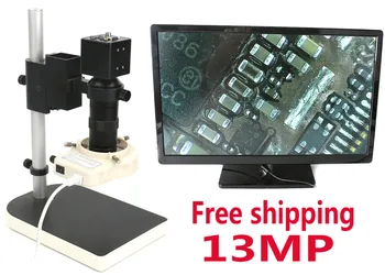 

Microscope sets HD 13MP 60F/S HDMI VGA Industrial Microscope Camera+130X C mount lens+56 LED ring Light+stand holder