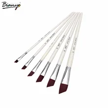 Bianyo 6 шт. нейлоновый нож для зачистки, набор кистей для рисования для художника, профессиональные школьные принадлежности для детей и взрослых, искусство высокого качества