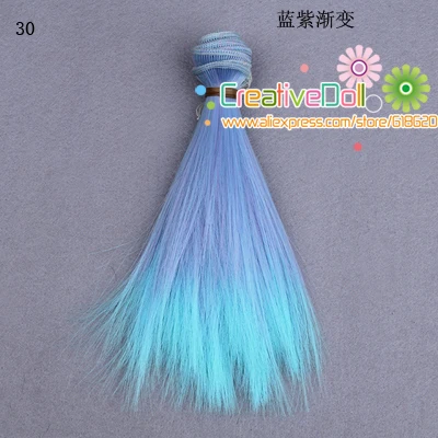15 см BJD/SD волосы куклы/DIY куклы прямые волосы/парик для bjd куклы цвет радуги волосы для куклы