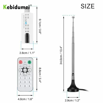 

kebidumei Digital usb tv stick DVB t2 satellite for DVB-T2 / DVB-C / FM / DAB TV Tuner Stick USB Dongle PK MK809IV with Remote