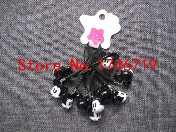 

Free Shipping 50 pcs Cute Head key chains Cartoon Cell Phone Strap Bell Charm Gift ML-02
