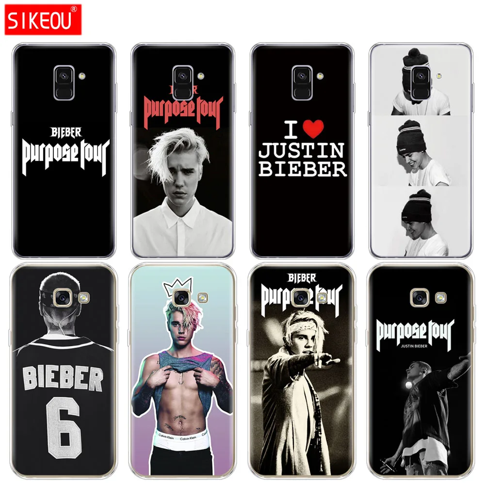 Silicone phone case cover for Samsung Galaxy A8 2018 A3 A310 A5 A510 A7 2016 2017 Justin Bieber purpose tour