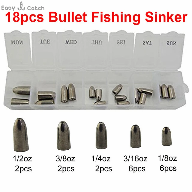 Fishing Bullet Weight,25Pcs Fishing Sinker Bullet Fishing Sinker Fishing  Copper Sinkers Highly Recommended 