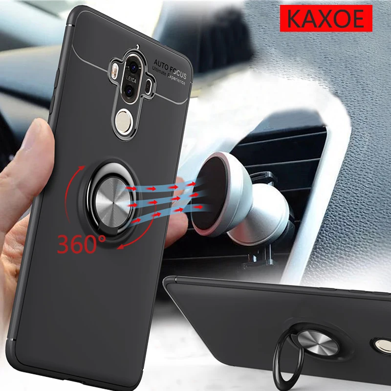 KAXOE Mobile Phone Case with Finger Ring Holder Soft TPU Case for