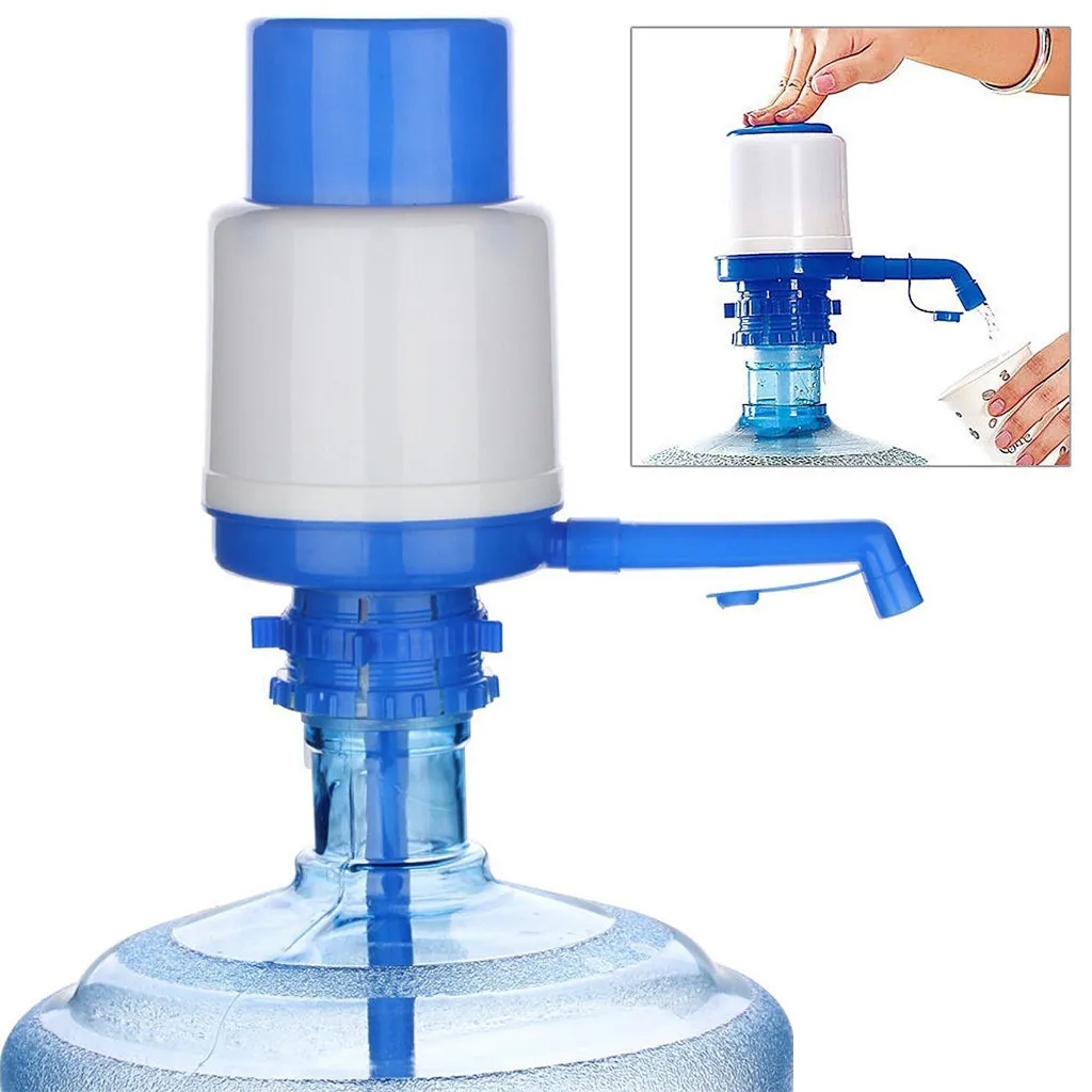 Manual Drinking Tap Bottle Water Dispenser Jug Spigot Home Hand Press Pump FI 