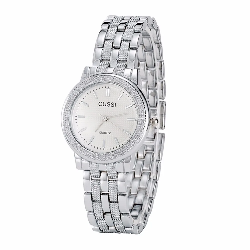 

A213 CUSSI Fashion Casual Womens Watches Silver Ladies Dress Watches Office Stlye Quartz Wristwatch reloj mujer Bracelet Watch