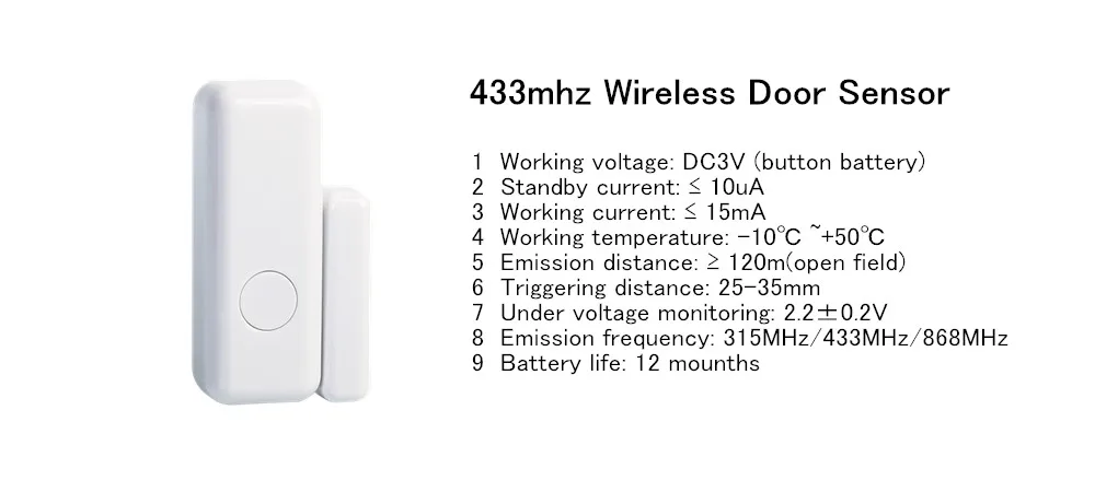 Flash Strobe Sirene 433Mhz sem fio WI-FI