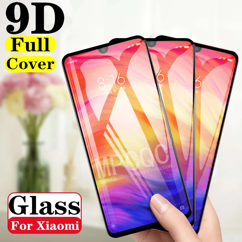 9D Full Cover Tempered Glass For Xiaomi Redmi 7A Screen Protector 6 Pro S2 4X Y3 5A Note 7S 7 note7 note6 5 film | Мобильные