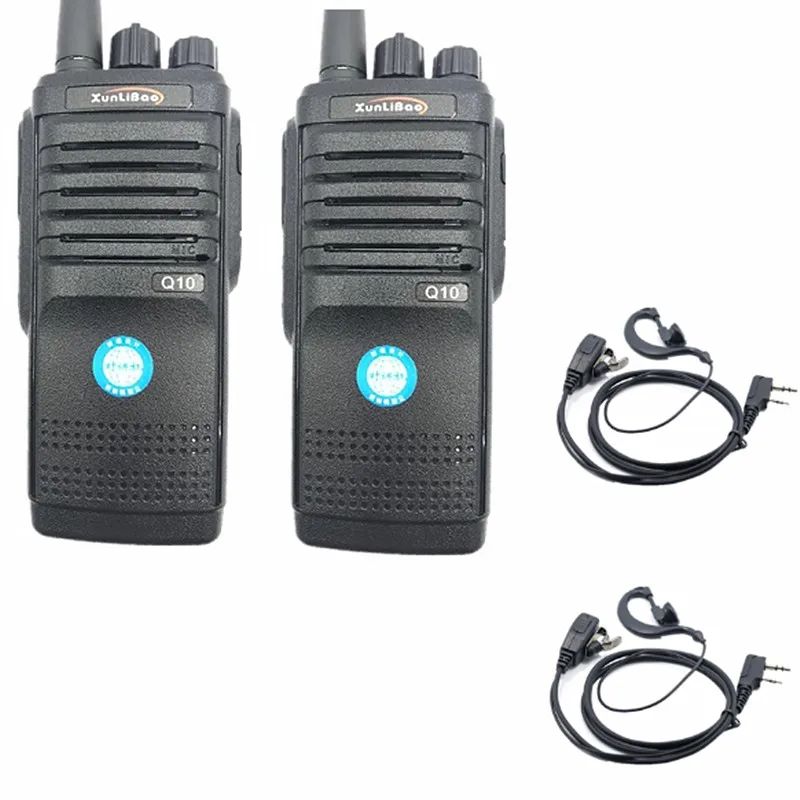 2 шт. Xunlibao Q10 Walkie Talkie высокомощное двухстороннее радио UHF портативное Ham FMR 10 Вт