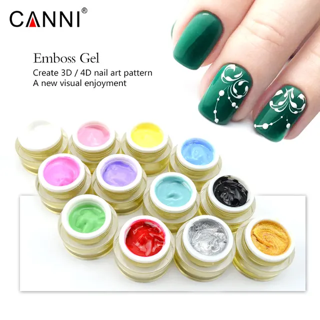 Buy 86113 CANNI Emboss Gel Nail Art 3D Gel 12 Colors