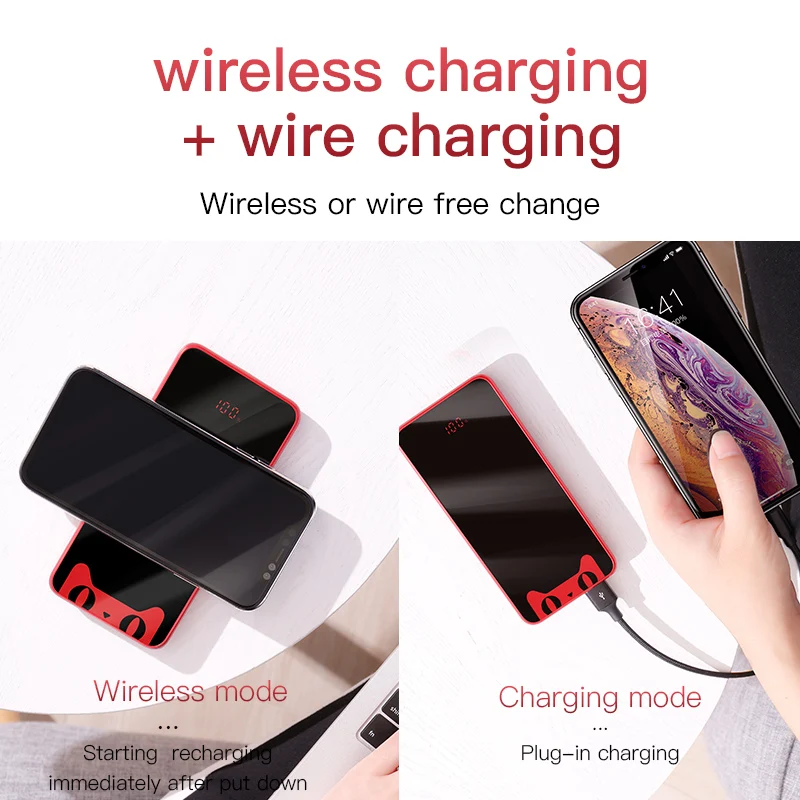 Baseus 10000mAh Qi Wireless Charger Power Bank For iPhone Samsung LCD Dual USB External Battery Pack Wireless Powerbank Charger Baseus 10000mAh Qi Wireless Charger Power Bank For iPhone Samsung LCD Dual USB External Battery Pack Wireless Powerbank Charger