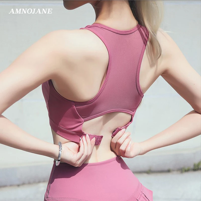 

Sport Bra Sexy Workout Crop Top Adjustable Plus Size Breathable Running Fitness Push Up Padded High Impact Shockproof Sports Bra