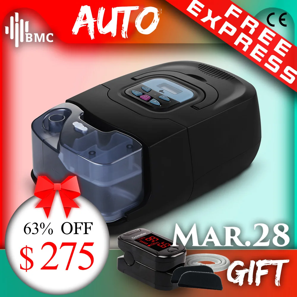 Koop BMC GI Auto CPAP Machine Zwart Shell Smart Home Care Respirator Voor Slaap Snurken Apneu Therapie Met Luchtbevochtiger Masker Slang