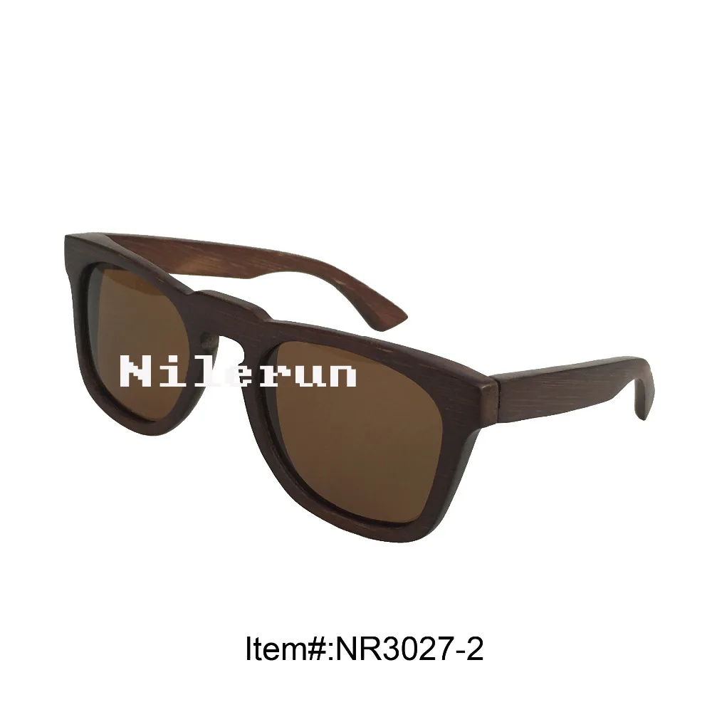 

fashionable non-mainstream brown bamboo eyewear sunglasses