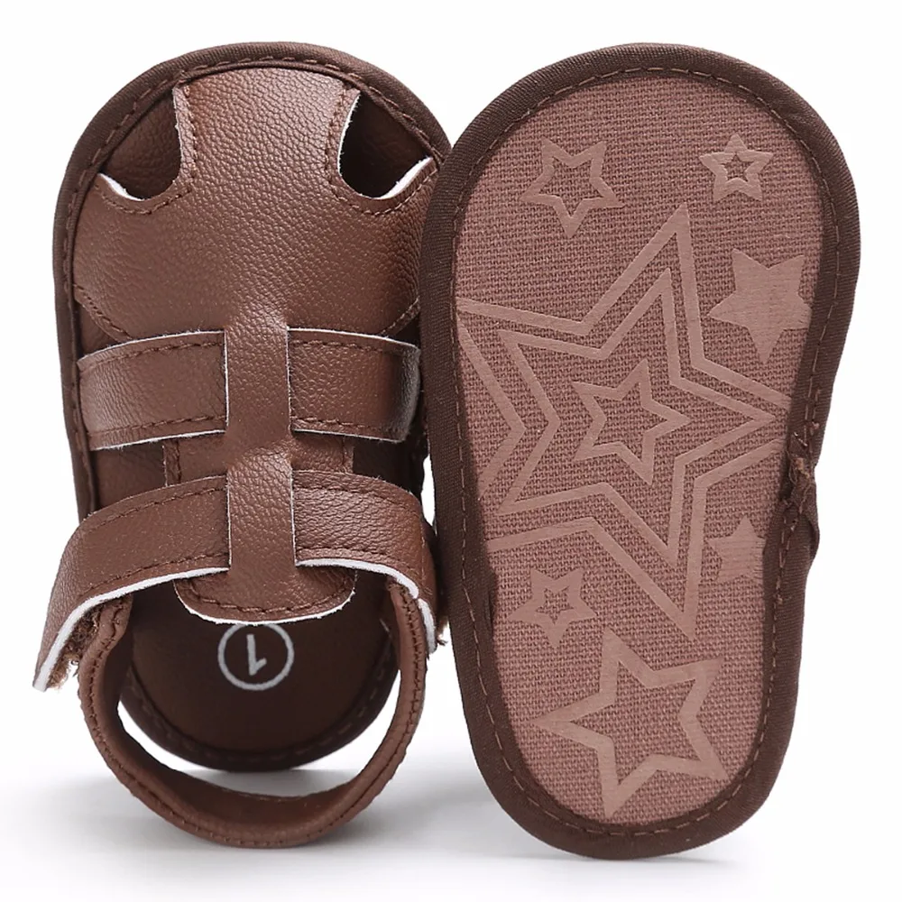 Puseky/Летняя обувь для маленьких мальчиков; сандалии из мягкой кожи для маленьких мальчиков; летние пляжные сандалии из натуральной кожи на мягкой подошве
