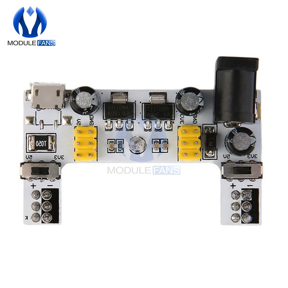 MB102 Micro USB Интерфейс макет Питание модуль MB-102 модуль для Arduino белого цвета, доступен в 5V 3,3 V 2 канала доска