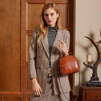 

HOT SALE 2018 Luxury Women Genuine Leather Handbags Ladies Retro Elegant Shoulder Messenger Bag Cow Leather Handmade Women Bags