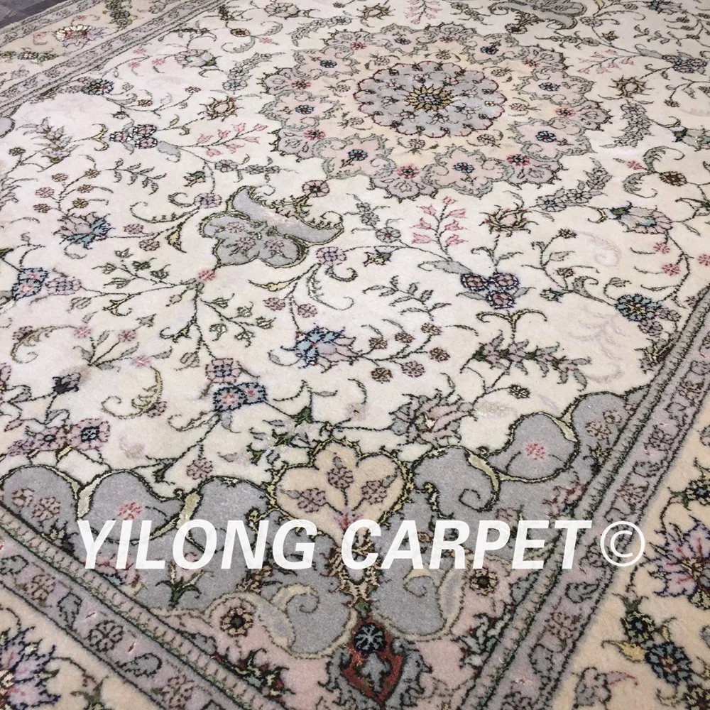 Yilong 4 'x 6' украшение для дома в восточном стиле ручной работы Цветочный