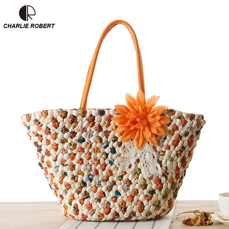2019 جديد شاطئ الصيف نمط المرأة سيدة الأعلى مقبض اليدوية الروطان الأزهار القش متقاطع الجوف خارج الحياكة عارضة حمل 2019 جديد شاطئ الصيف نمط المرأة سيدة الأعلى مقبض اليدوية الروطان الأزهار القش متقاطع الجوف خارج الحياكة عارضة حمل