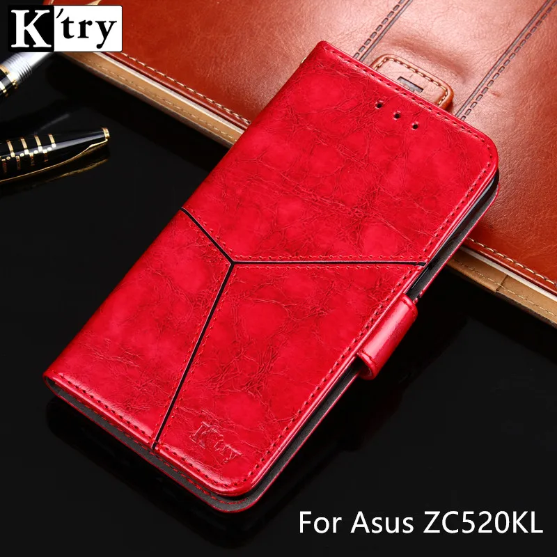 

For Asus Zenfone 4 Max ZC520KL Case K'try Vintage Pu leather+Soft Silicon Wallet Flip Cover For Asus ZC520KL Phone Case Fundas