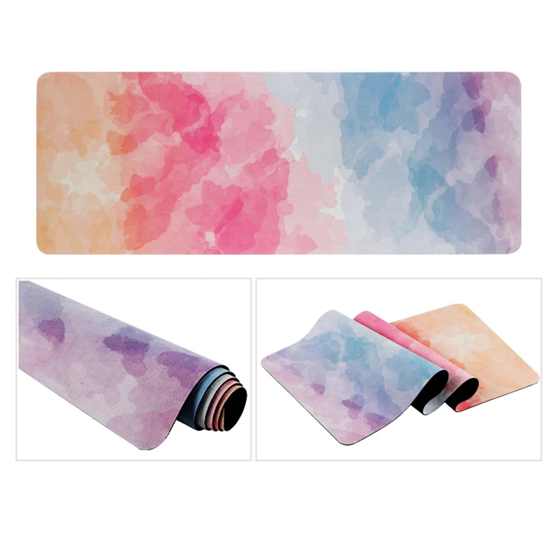 

New 5mm thick environmentally friendly natural rubber yoga mat Anti-Slip suede comfortable yoga blanket color printing 17designs
