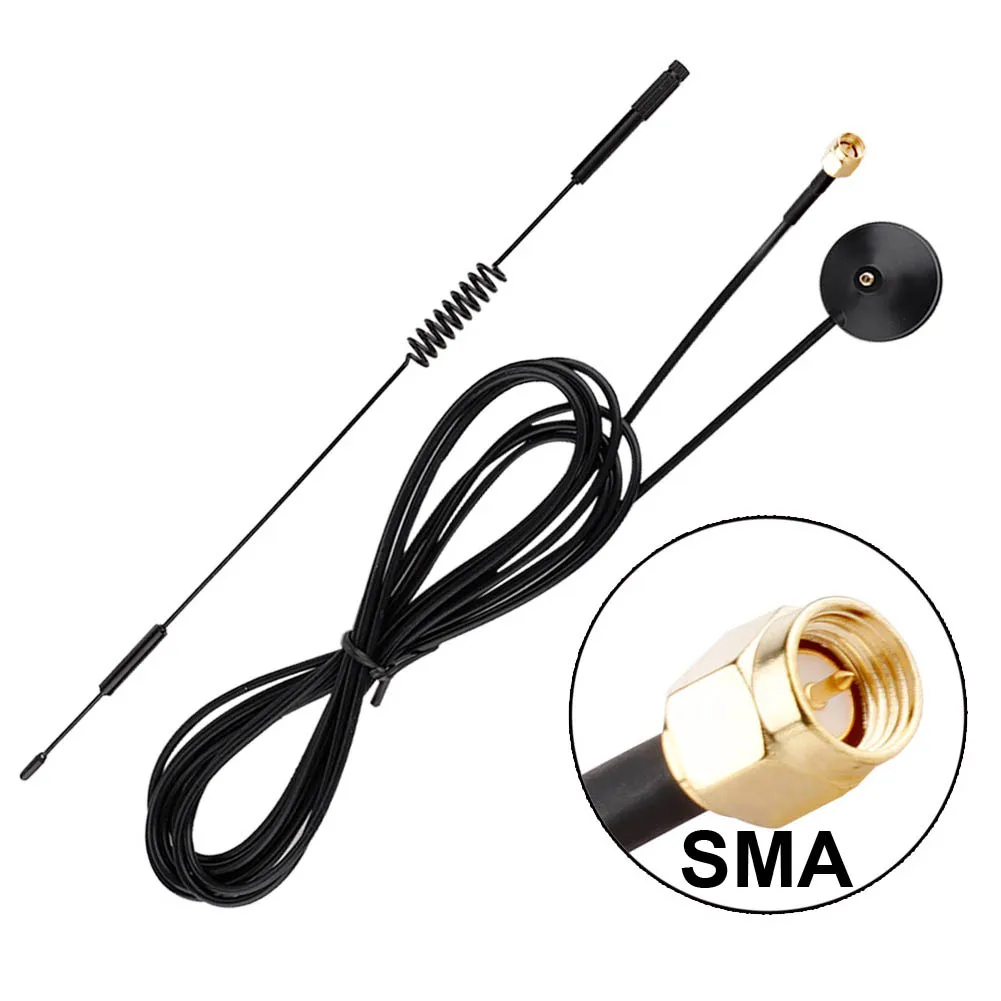 4G LTE GSM 2.4G3G 7DBI TS9 SMA CRC9 Antenna with Magnetic Base Extension Black Color