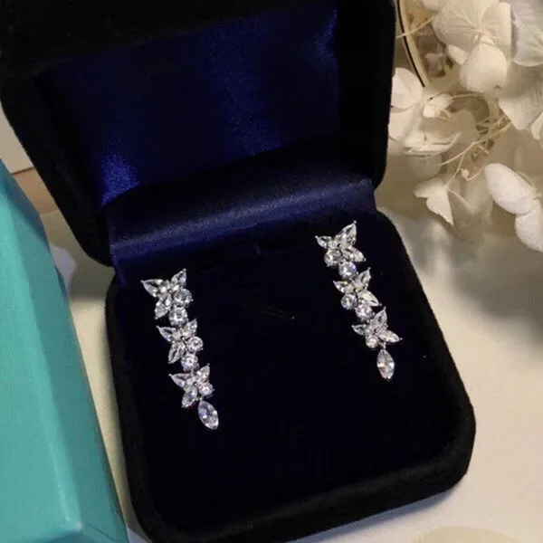 

Designer Fashion 925 Sterling Silver Jewelry 3A Cubic Zirconia Party Earring