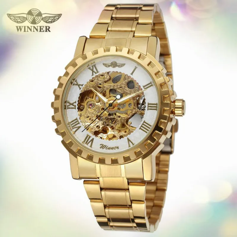 

T- winner Men Male Automatic Mens Wristwatch Watch Automatic Mechanical Luminous Hands Stainless Steel Band Watches