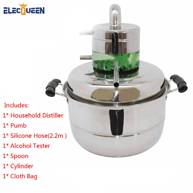 

DIY Ethanol 10L Alcohol Distiller Household Wine Brewing Device Spirits(alcohol) Distillation Boiler with 6 free gifts