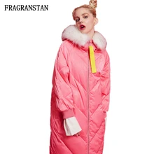 Женский толстый теплый пуховик с меховым воротником и капюшоном, женский зимний однотонный пуховик с большим карманом и желтой лентой в консервативном стиле, Vestidos Q389