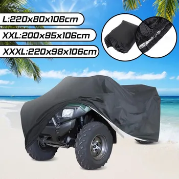 

Universal Sizes L XXL XXXL Black Motorcycle Quad Bike ATV ATC Cover With Storage Bag Waterproof Dustproof