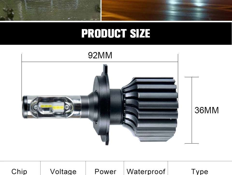 Foxcncar H7 H4 LED Car headlight Bulb H1 H11 H8 H9 9004 HB3 mini Lamp 9005 HB3 9006 ZES Chip 24V 12000lm 72W 6500K 12V Auto Lamp (10)
